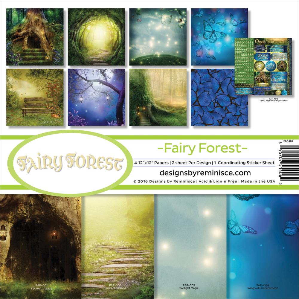 Набор для скрапбукинга Fairy Forest W/Hollow Tree & Butterflies (8 листов, 30х30 см.) Набор для скрапбукинга Fairy Forest W/Hollow Tree & Butterflies (8 листов, 30х30 см.)