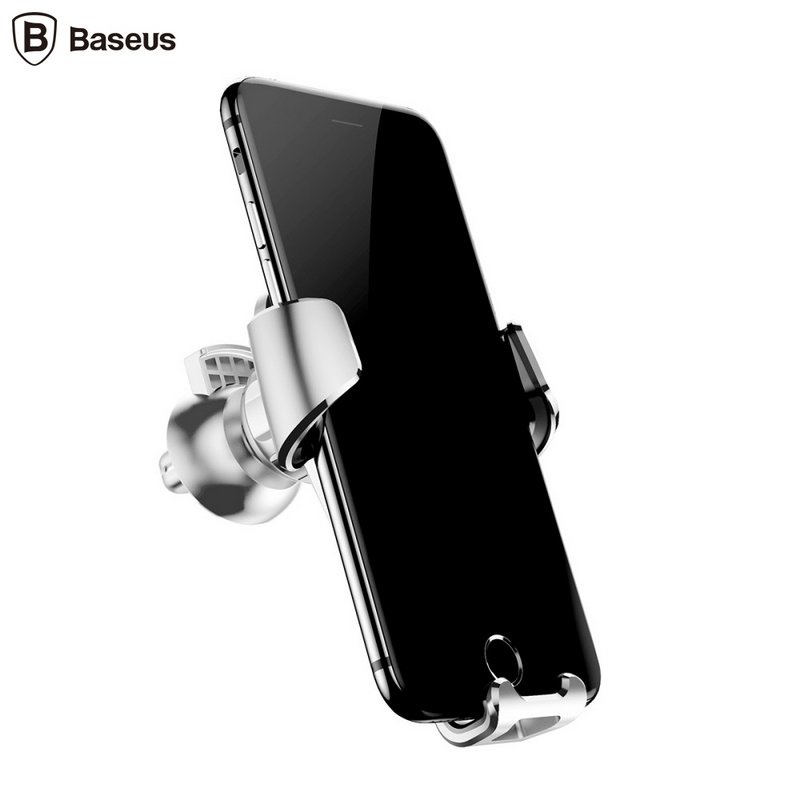 фото Автодержатель для смартфона Baseus Gravity Car Mount Серебро