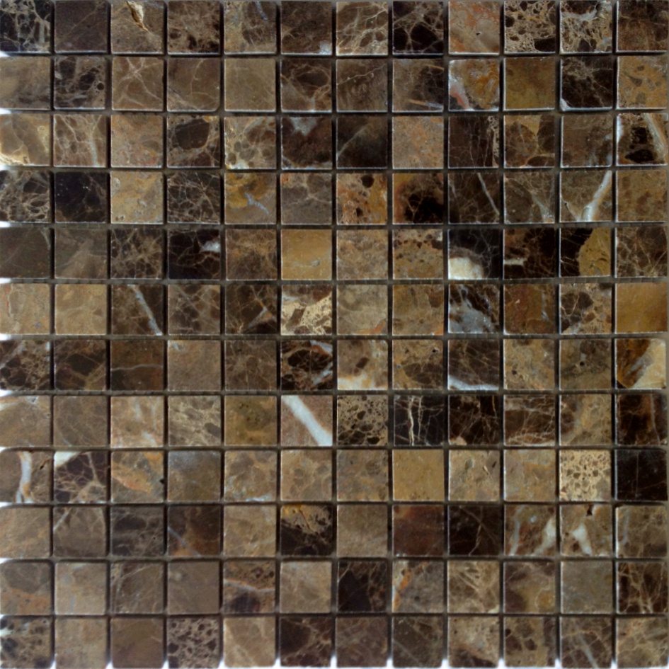 фото Мозаика из натурального камня Emperador Dark POL 23x23x4 Нет бренда