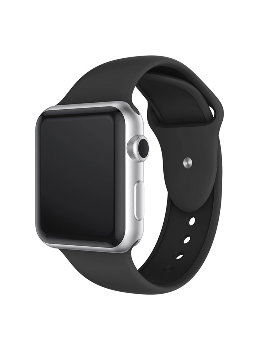 фото YOHO. Браслет Apple Watch 42/44мм, силиконовый. Черный