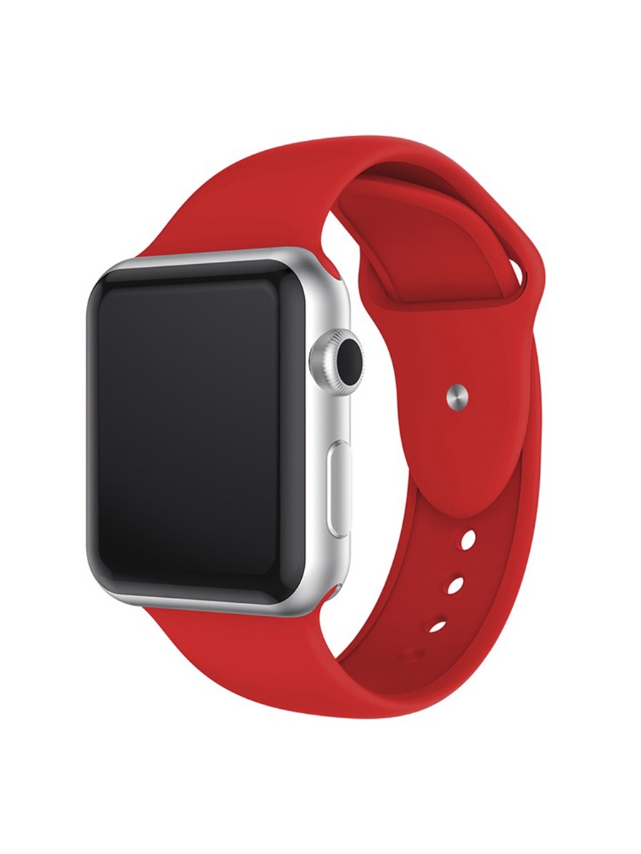фото YOHO. Браслет Apple Watch 42/44мм, силиконовый. Красный