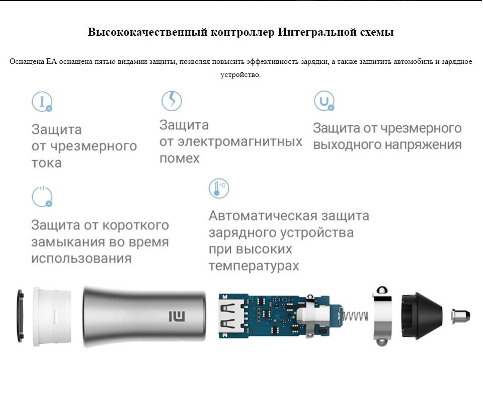 фото Автомобильная зарядка Xiaomi Mi Car Charger Pro