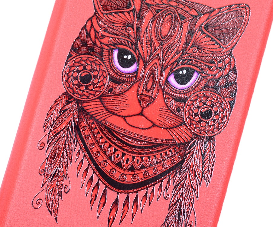 фото Чехол-книжка Book Art Jack Grand Cat для Huawei Honor 7C / 7A Pro / Y6 Prime 2018 красный GOSSO CASES