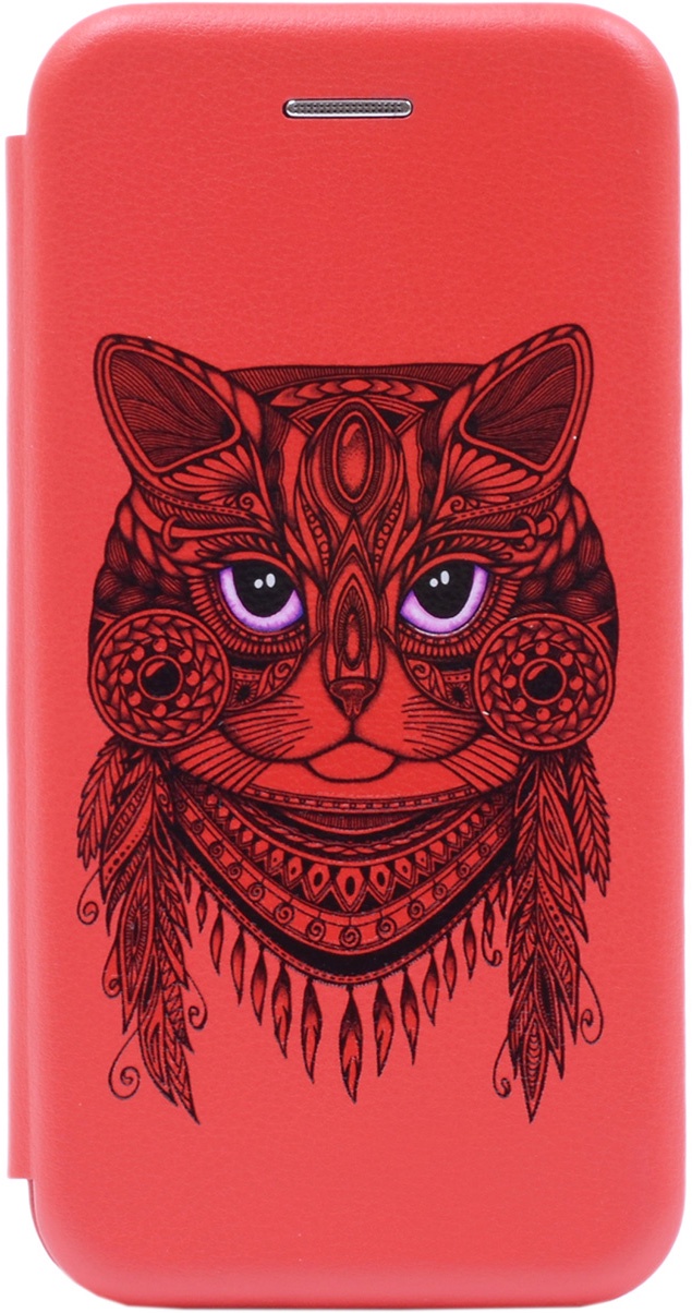 фото Чехол-книжка Book Art Jack Grand Cat для Samsung Galaxy J4 Core красный GOSSO CASES