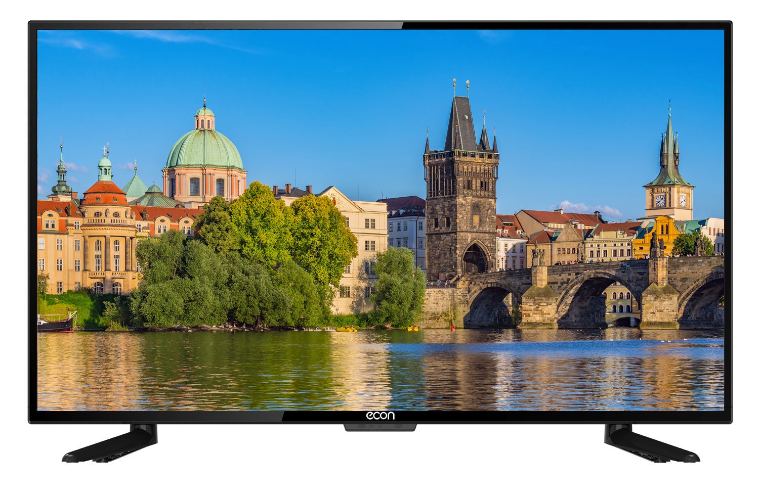 фото Телевизор ECON LED FULL HD, 43", с встроенным цифровым тюнером DVB-T2 43", черный