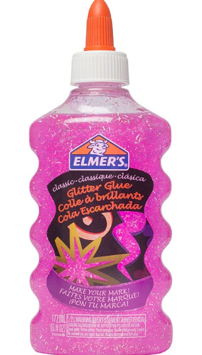 фото Клей для слаймов ELMERS, с розовыми блестками 177 мл. Elmer's