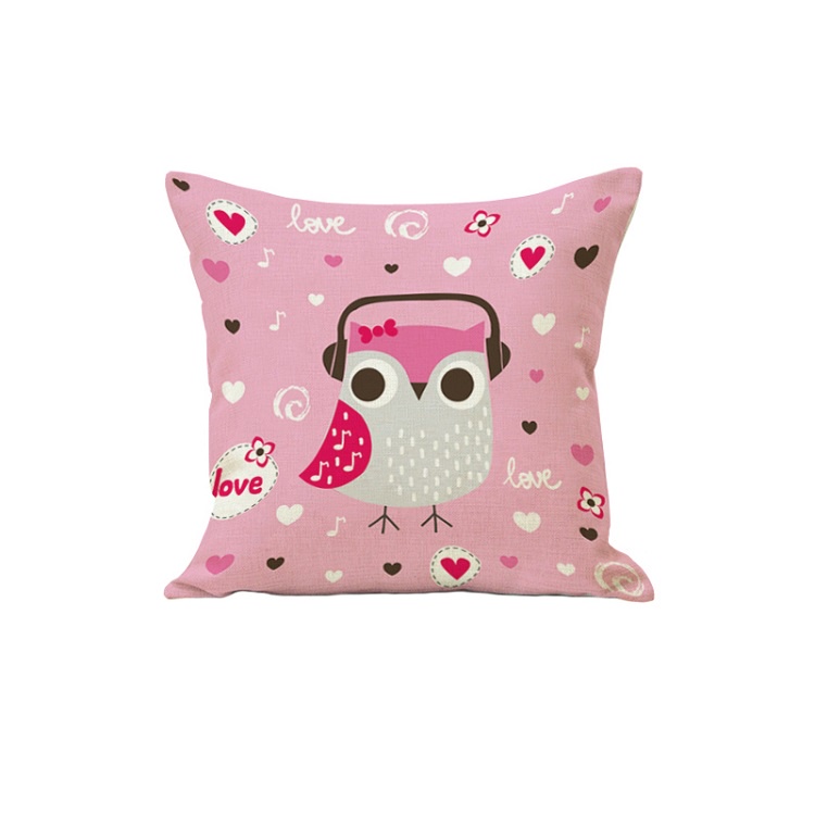 фото Декоративная подушка, льняная наволочка, розовая, 45х45 см 5 sisters
