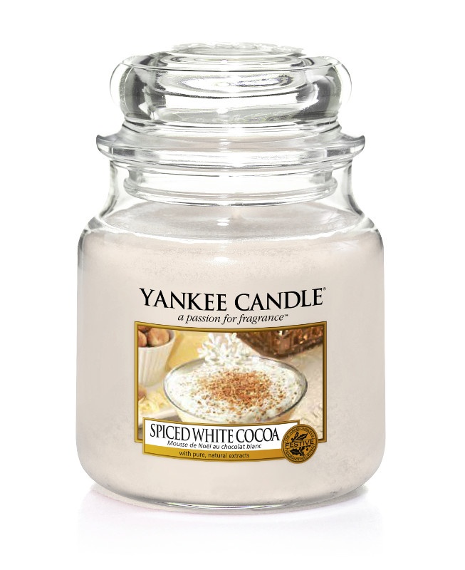 фото Свеча ароматическая Yankee Candle Белое какао со специями/ Spiced white cocoa 65-90 ч