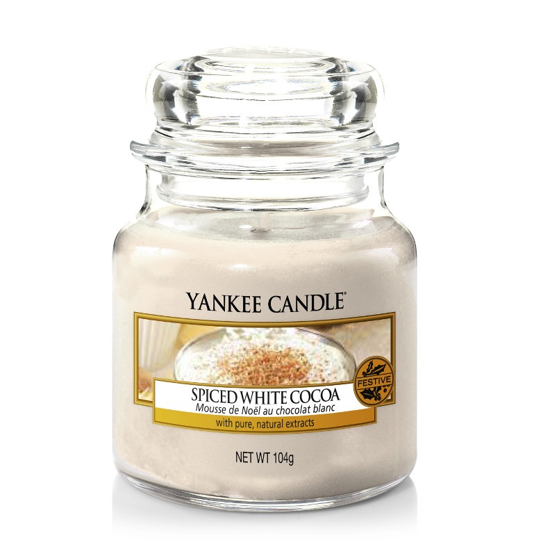 фото Свеча ароматическая Yankee Candle Белое какао со специями/ Spiced white cocoa 25-40 ч