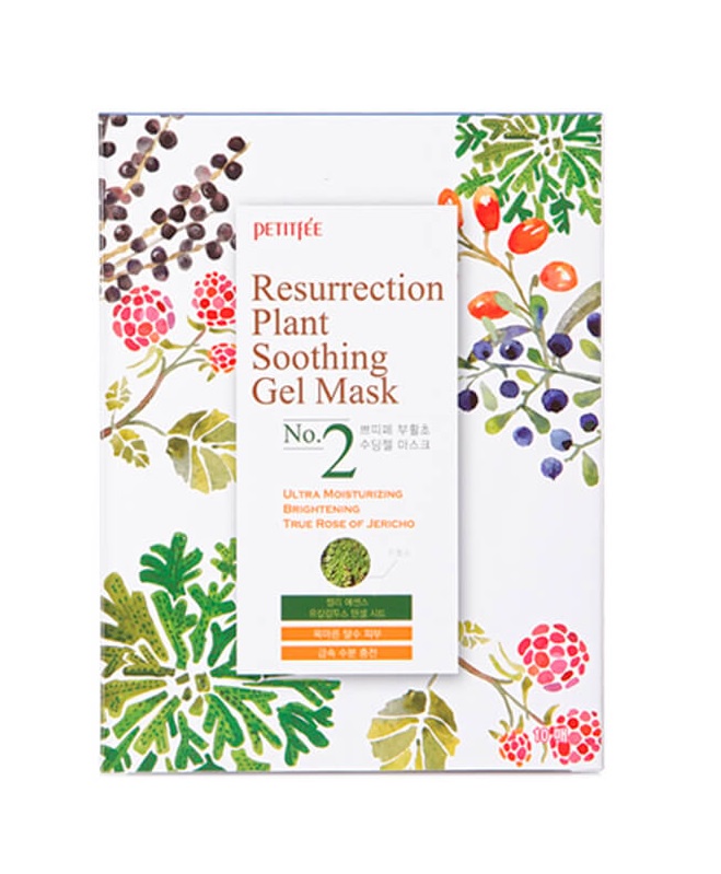 фото Гидрогелевая маска для лица Petitfee Resurrection Plant Soothing Gel Mask 10*30 г