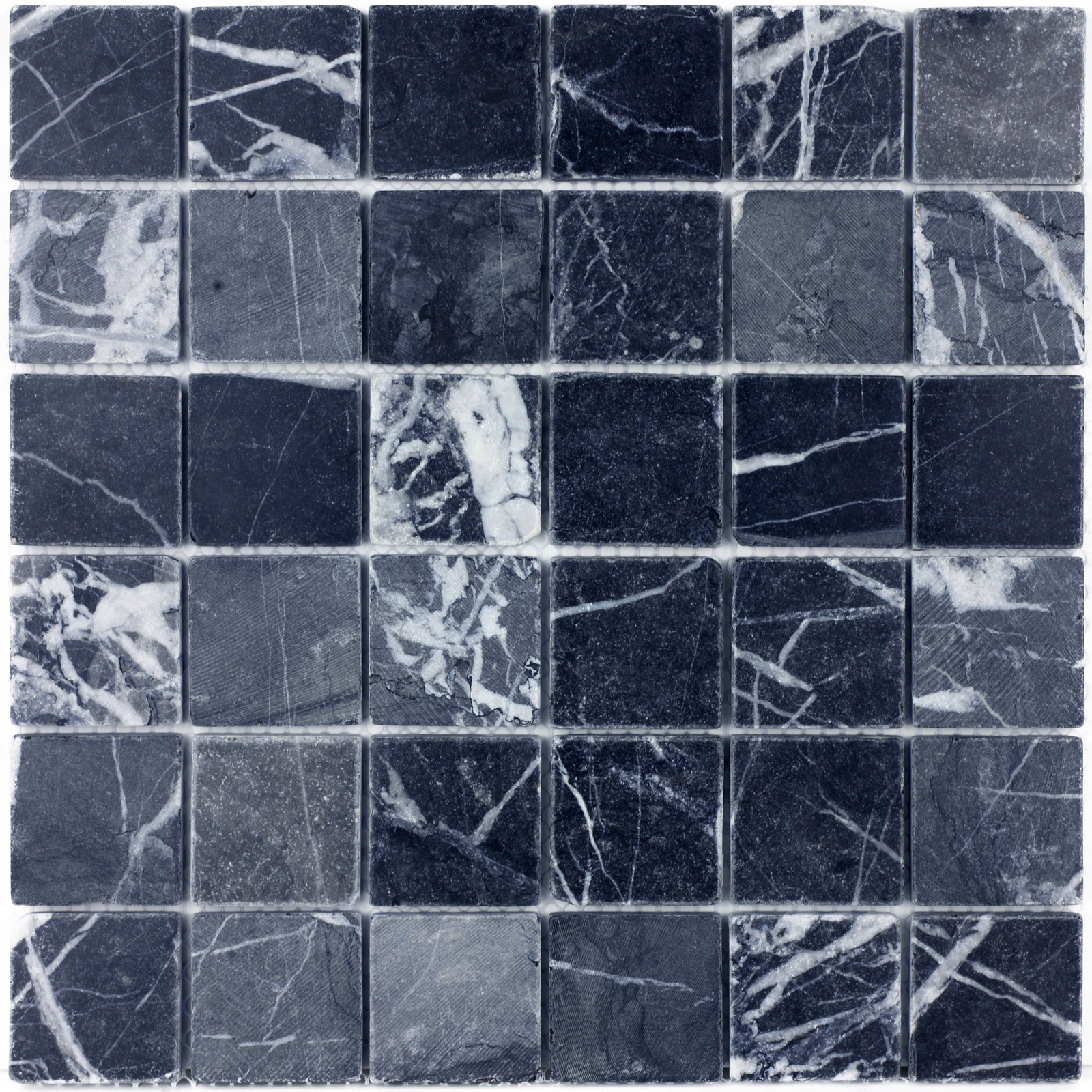 фото Мозаика из натурального камня Nero marquina MAT 48x48x7 Нет бренда