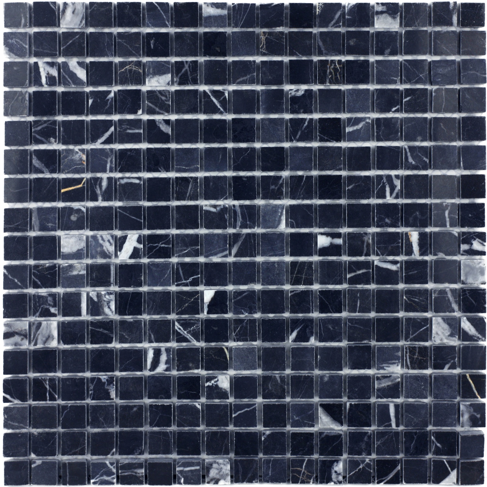 фото Мозаика из натурального камня Nero marquina POL 15x15x7 Нет бренда