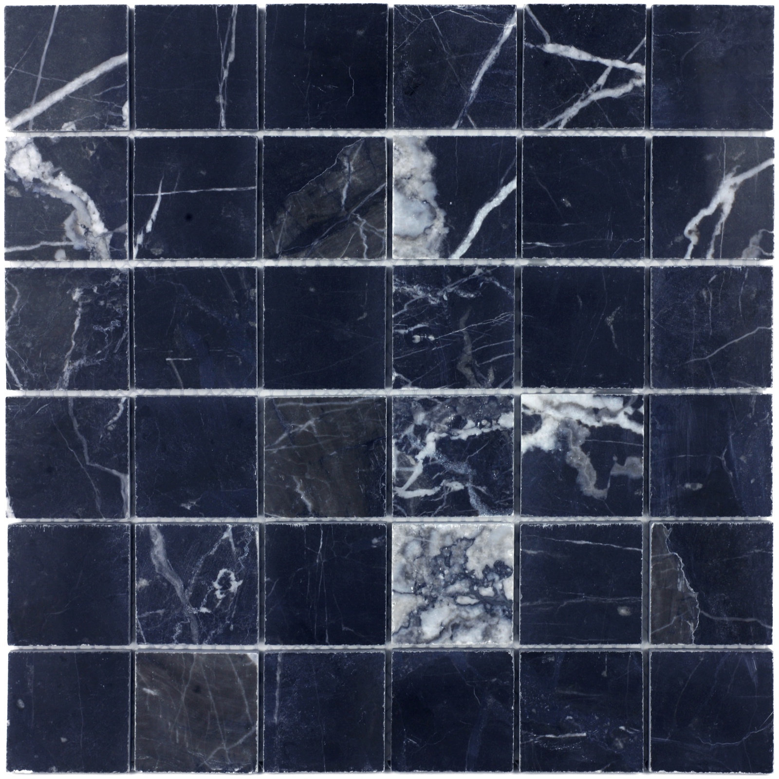 фото Мозаика из натурального камня Nero marquina POL 48x48x7 Нет бренда