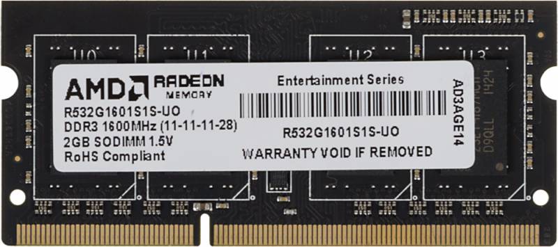 фото Модуль оперативной памяти AMD DDR3 2Gb 1600MHz, R532G1601S1S-UO