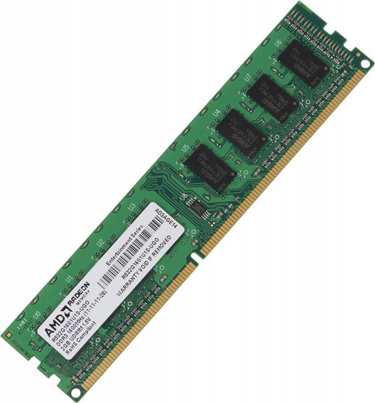 фото Модуль оперативной памяти AMD DDR3 2Gb 1600MHz, R532G1601U1S-UGO