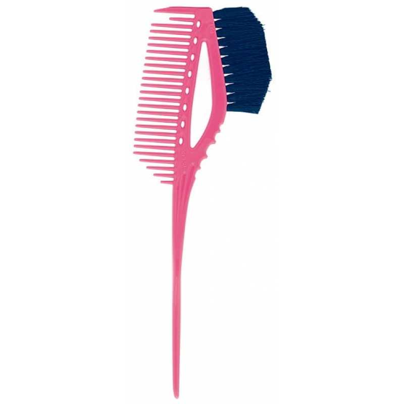 Y.S.Park Кисточка для окрашивания с расчёской 640 розовая YS-640 pink - изображение