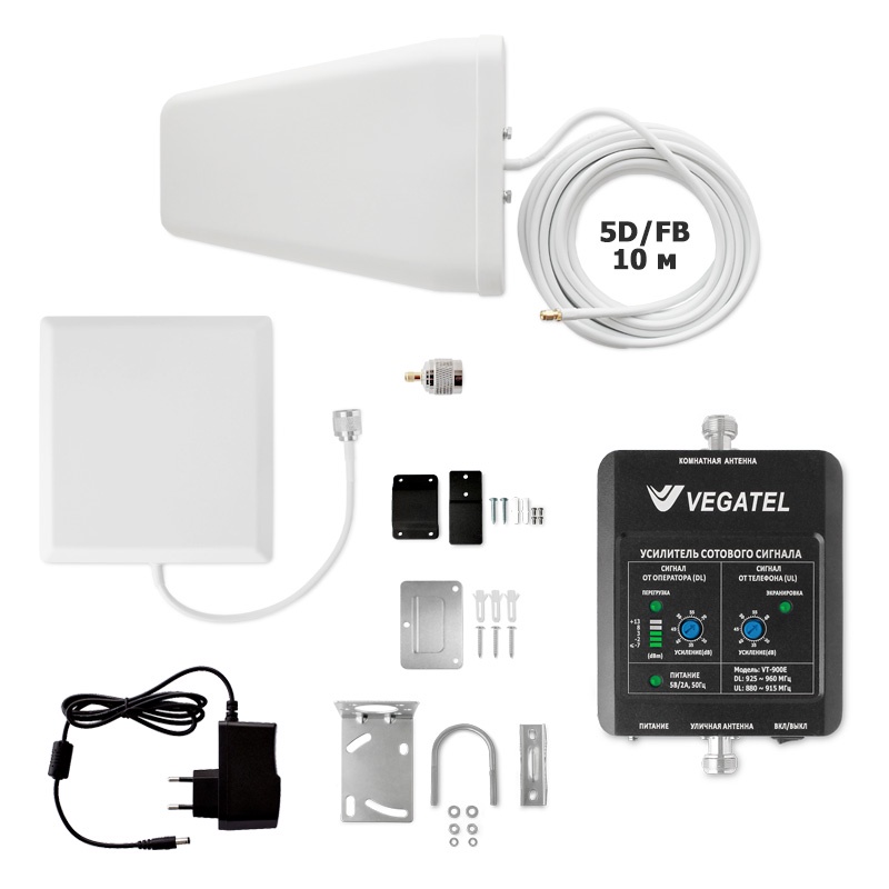 фото Усилитель сотовой связи VEGATEL VT-900E-kit (дом, LED)