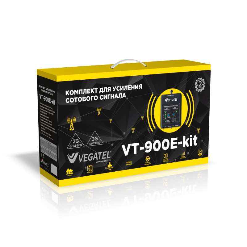 фото Усилитель сотовой связи VEGATEL VT-900E-kit (дом, LED)