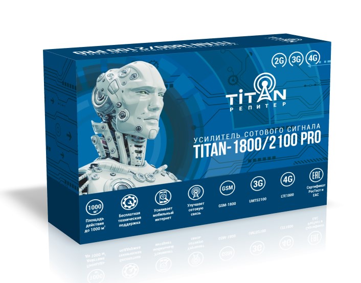 фото Усилитель сигнала сотовой связи (репитер) Titan-1800/2100 PRO