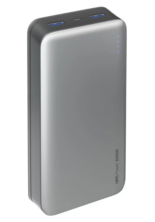 фото Внешний аккумулятор Deppa NRG Power 20000 mAч, 2.1А, 2хUSB, графит (33539)