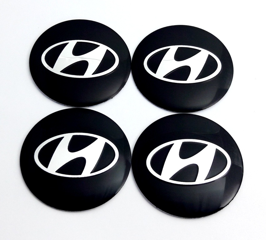фото Наклейки на колесные диски Хендай, Mashinokom, металл, d 56 mm