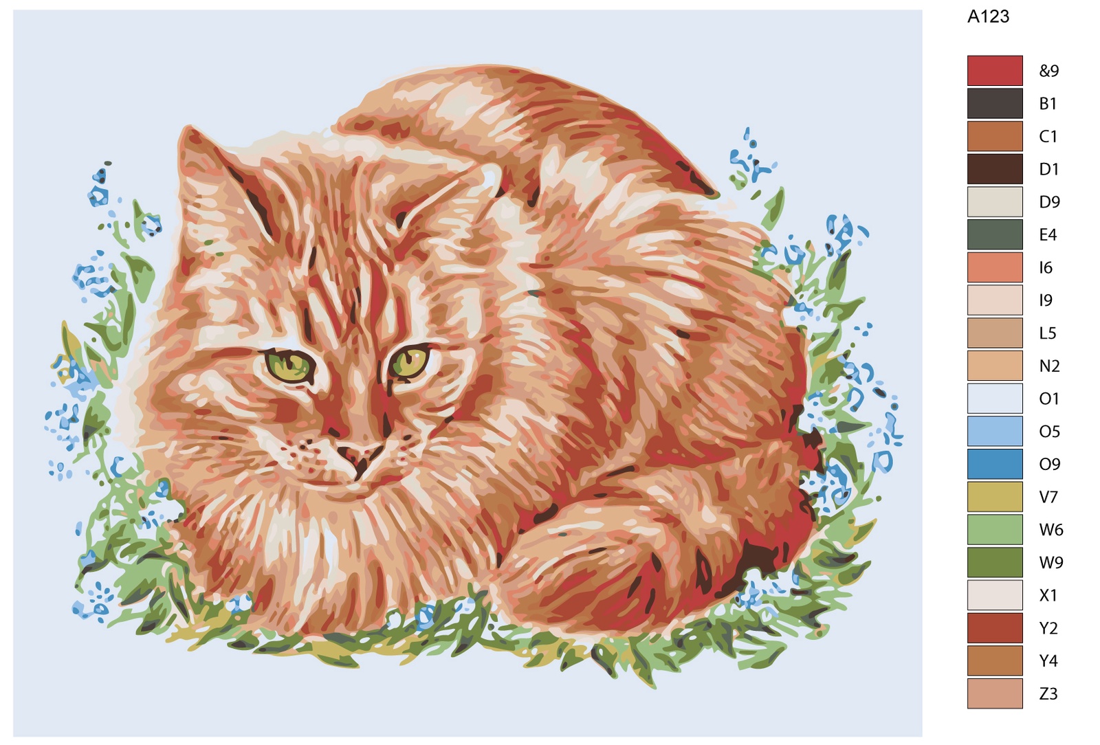 Рисунок рыжий кот детский