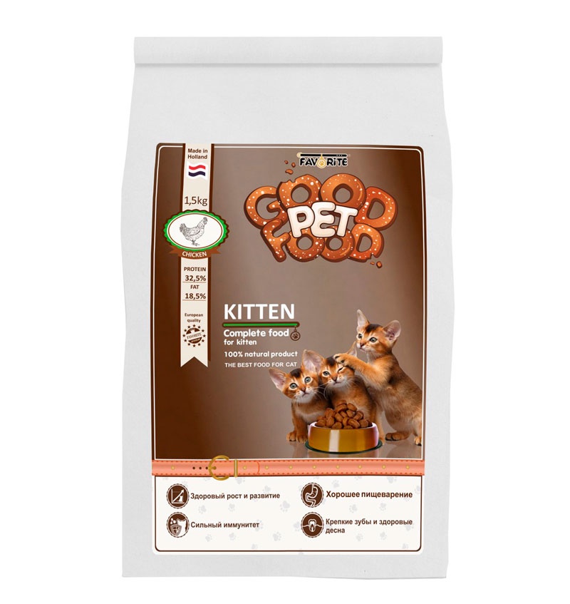 фото Good Pet Food Kitten сухой корм для КОТЯТ, 1,5 кг (уп-6шт)