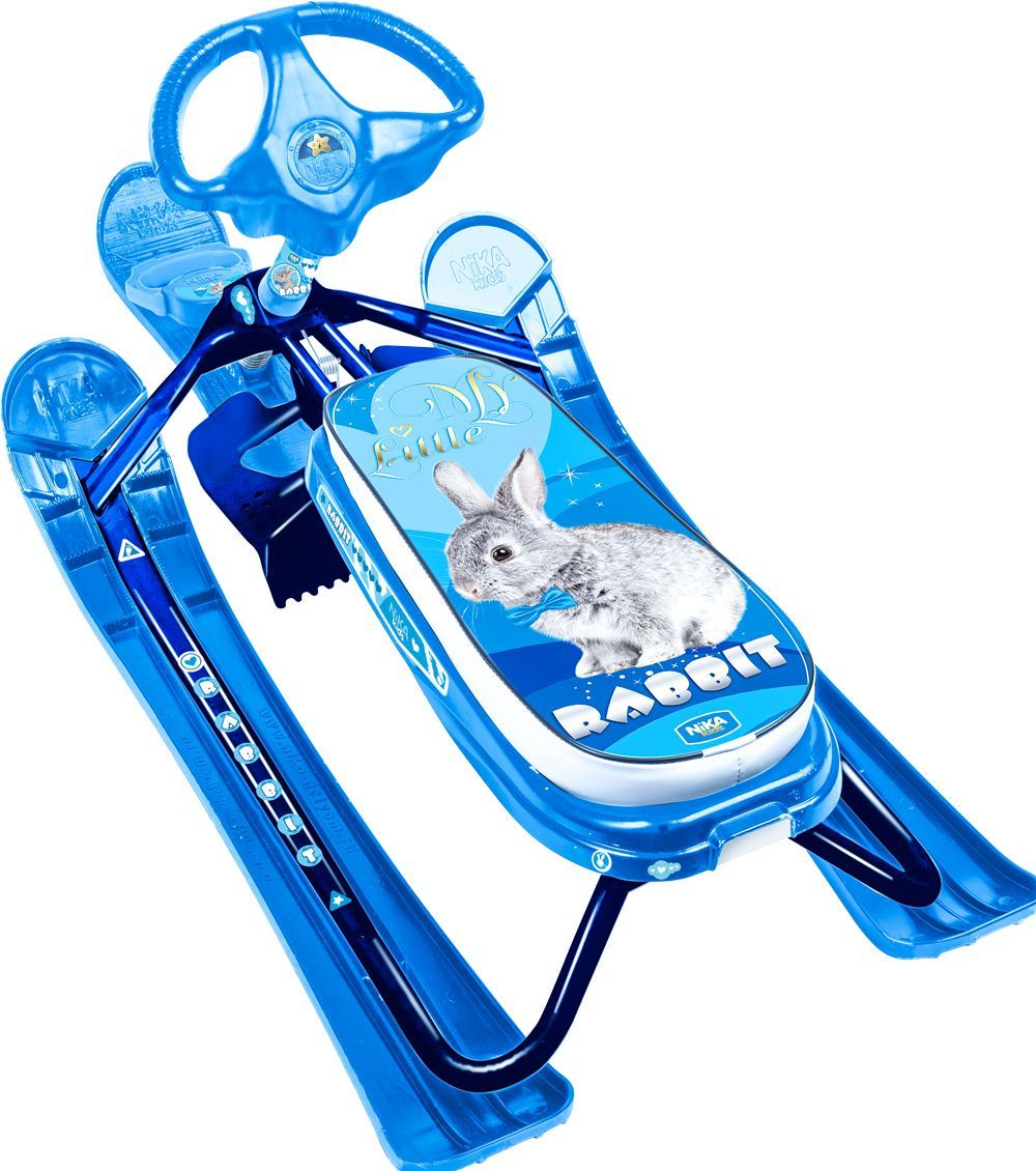 фото Снегокат "Ника кросс" (СНК/КР2 с кроликом (синий каркас)) Nika
