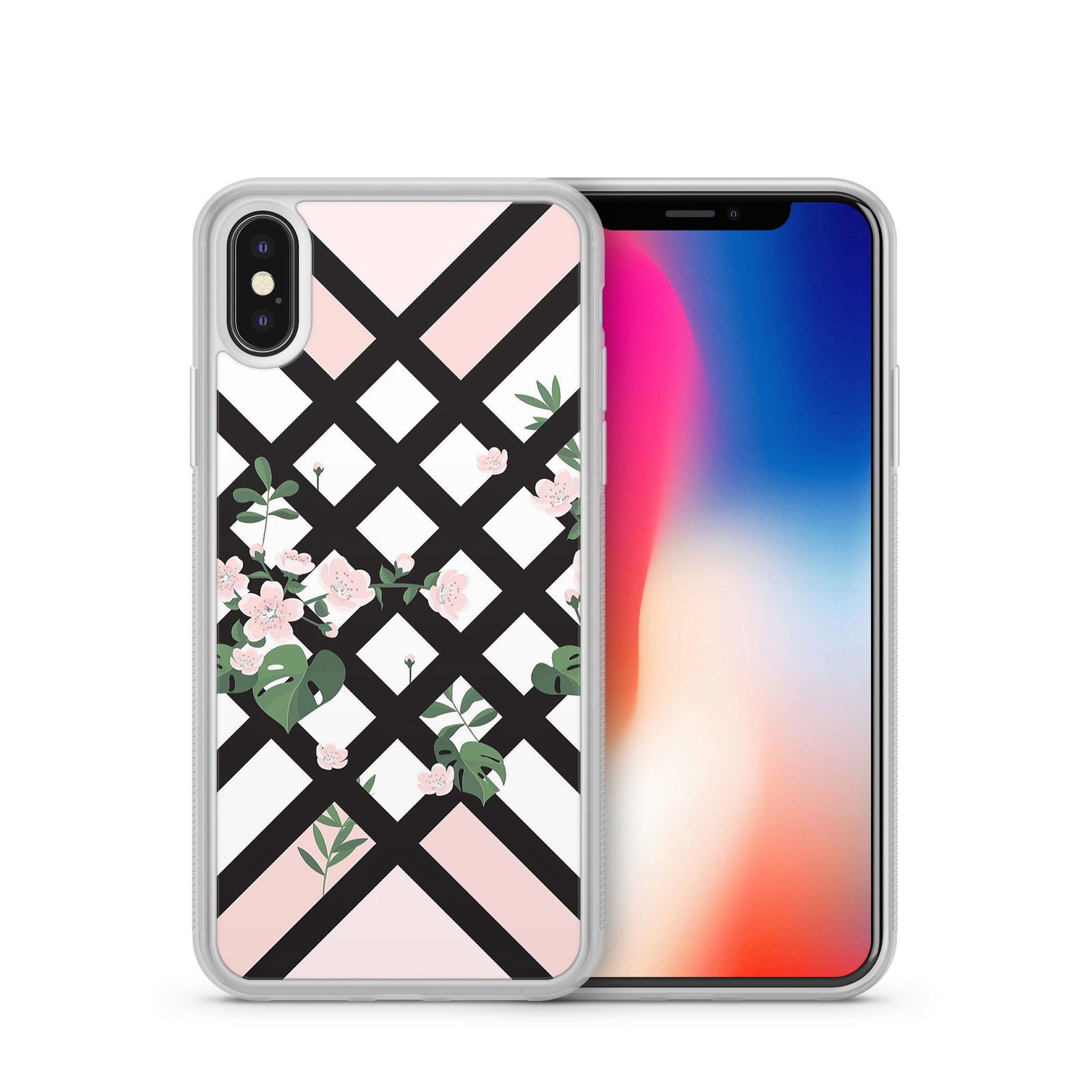 фото Чехол для iPhone X Boom Case "Цветы"