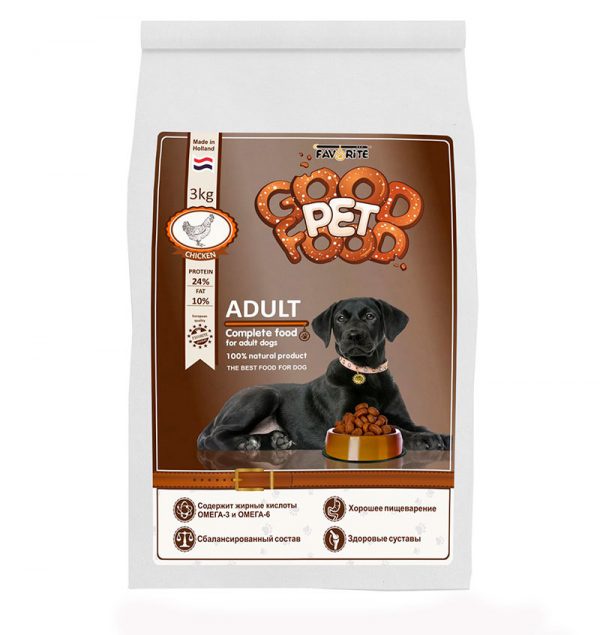 фото Сухой корм для ВЗРОСЛЫХ Собак, Good Pet Food Adult Dog, 3 кг (уп-3шт)