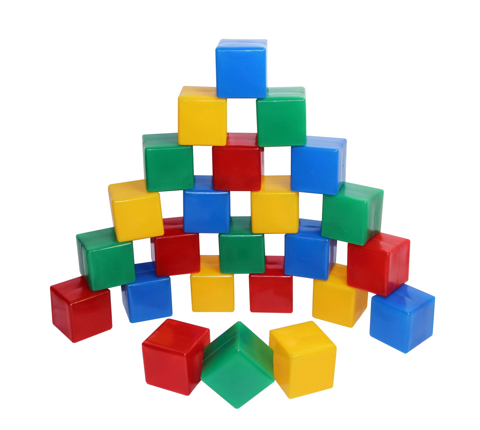фото Набор пластиковых кубиков JUNIOR 24 шт. Строим вместе счастливое детство