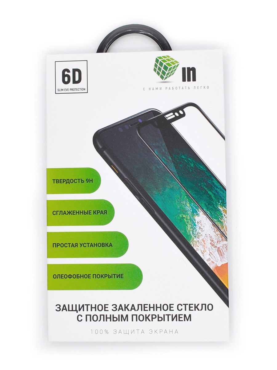 фото Противоударное стекло 6D для Apple iPhone 6 белый INNOVATION