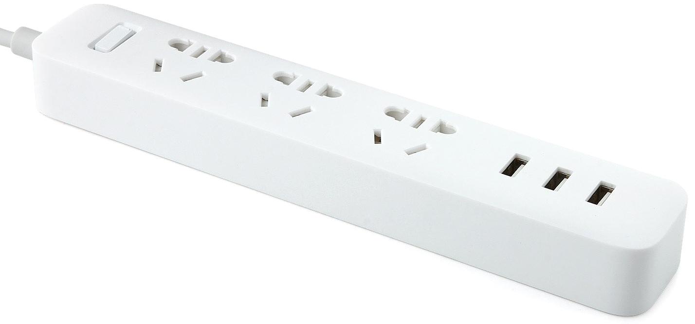 фото Удлинитель Xiaomi Mi Power Strip 3 USB 3 розетки (XMCXB04QM) (КИТАЙ) - white