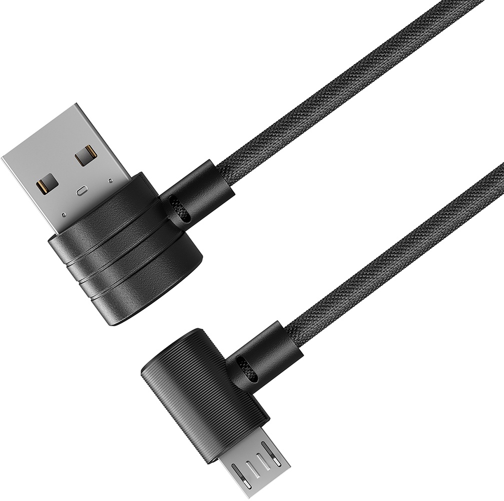 фото Кабель GAL 5106BK угловой USB A - micro USB, 24AWG (2A) Цвет: черный