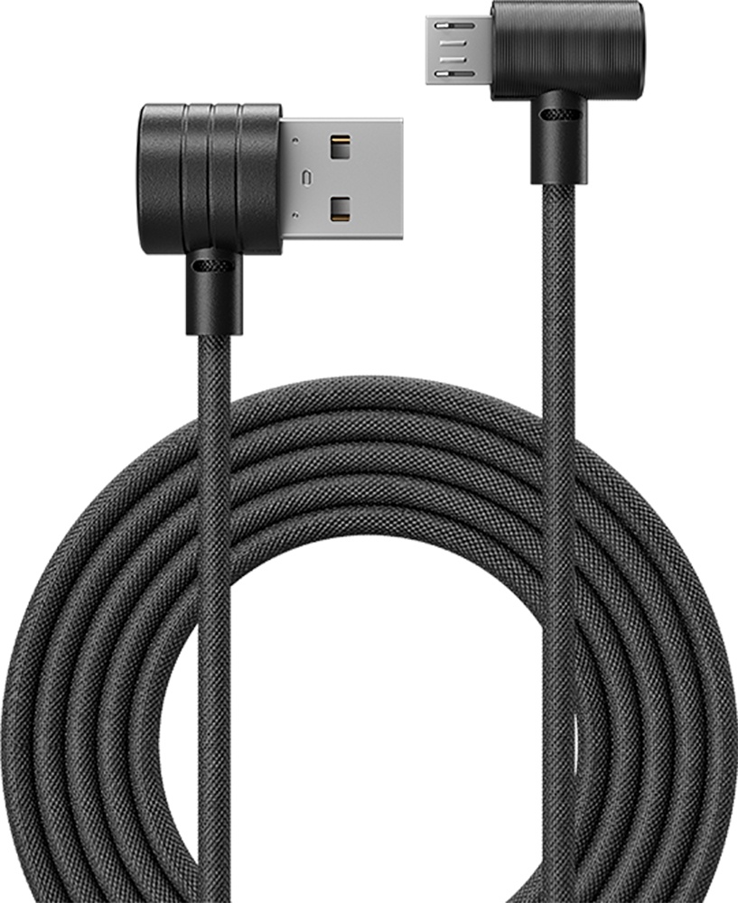 фото Кабель GAL 5106BK угловой USB A - micro USB, 24AWG (2A) Цвет: черный