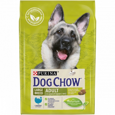 фото DOG CHOW Adult Large Breed корм для собак крупных пород, с индейкой 2,5кг