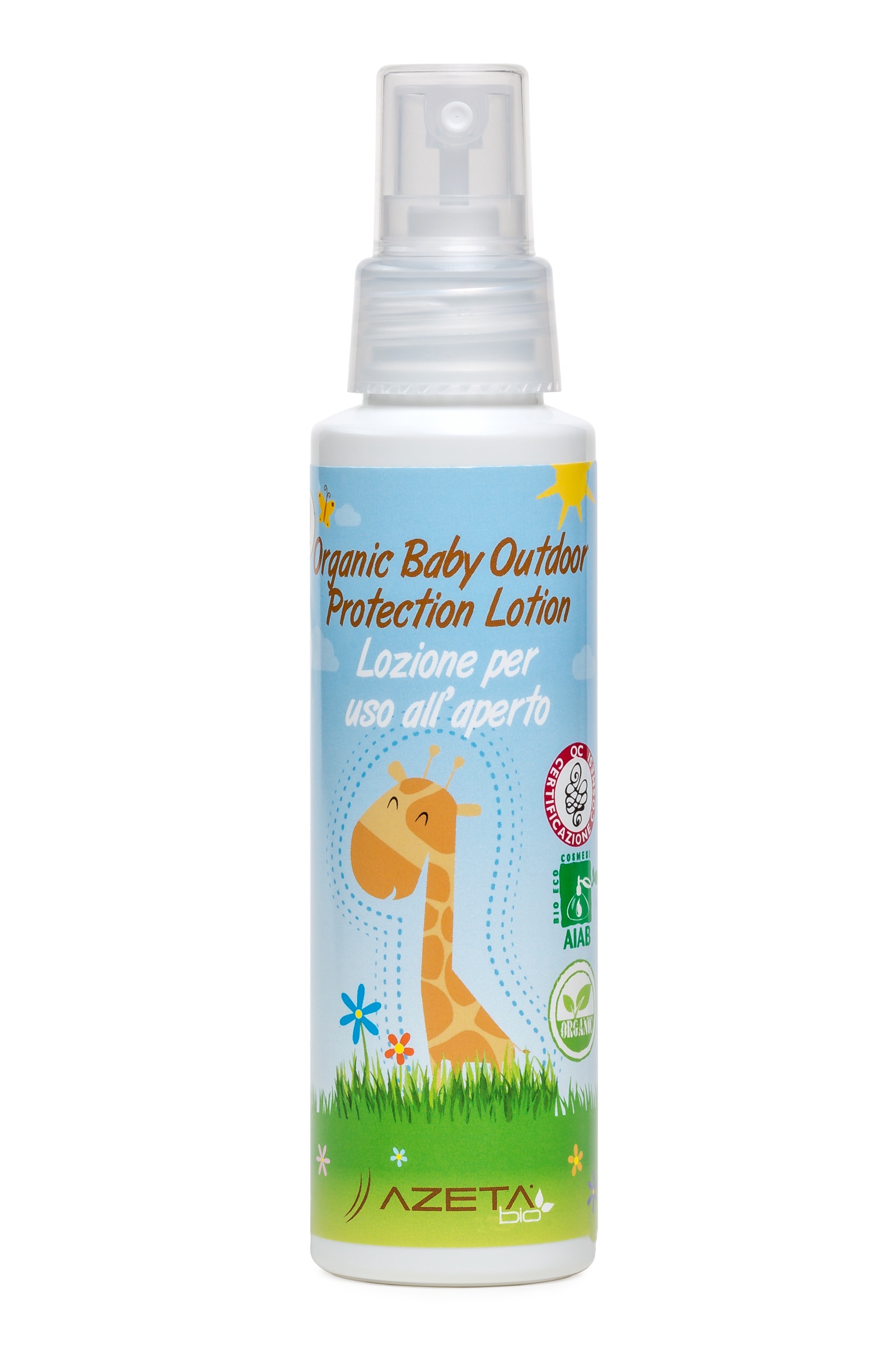 фото Органический лосьон - репеллент для детей AZETAbio Organic Baby Outdoor Protection Lotion, объем 100 мл Zava.gli