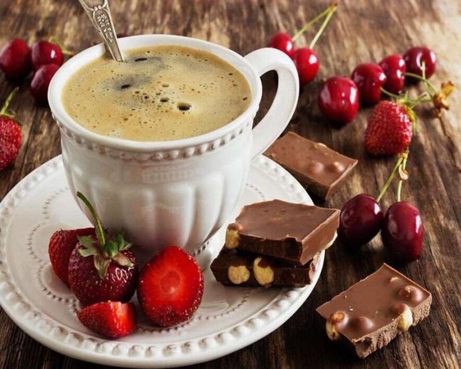 Открытка вкусная с добрым утром, смешные фрукты