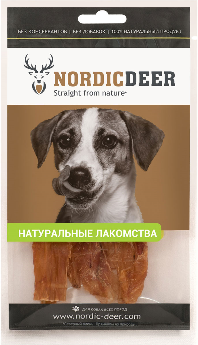 фото Лакомство для собак Nordic Deer "Хорда говяжья", 40 г