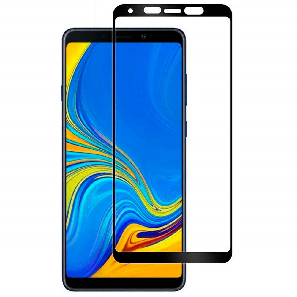 фото Защитное стекло 5D Unipha Full Glue закалённое для Samsung Galaxy A9 (2018), чёрное Glass unipha