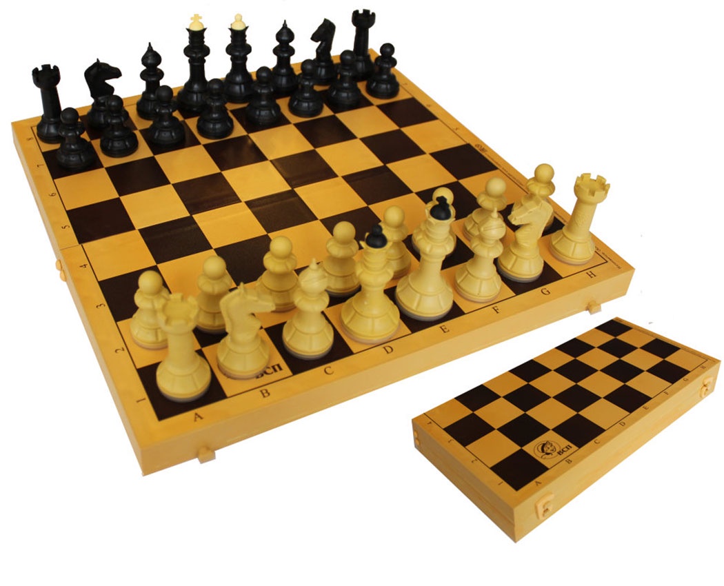 фото Шахматы обиходные с шахматной доской пластик Sportelite
