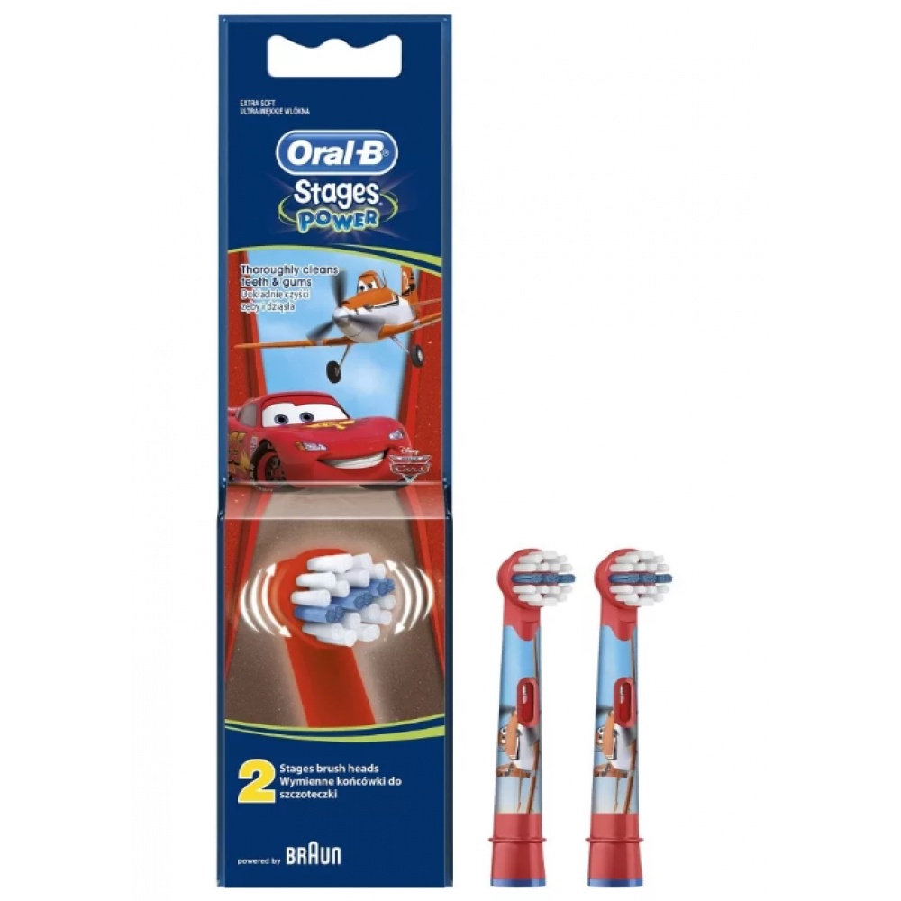 фото Насадка для зубных щеток Oral-B Stages Kids EB10 Тачки, 2 шт