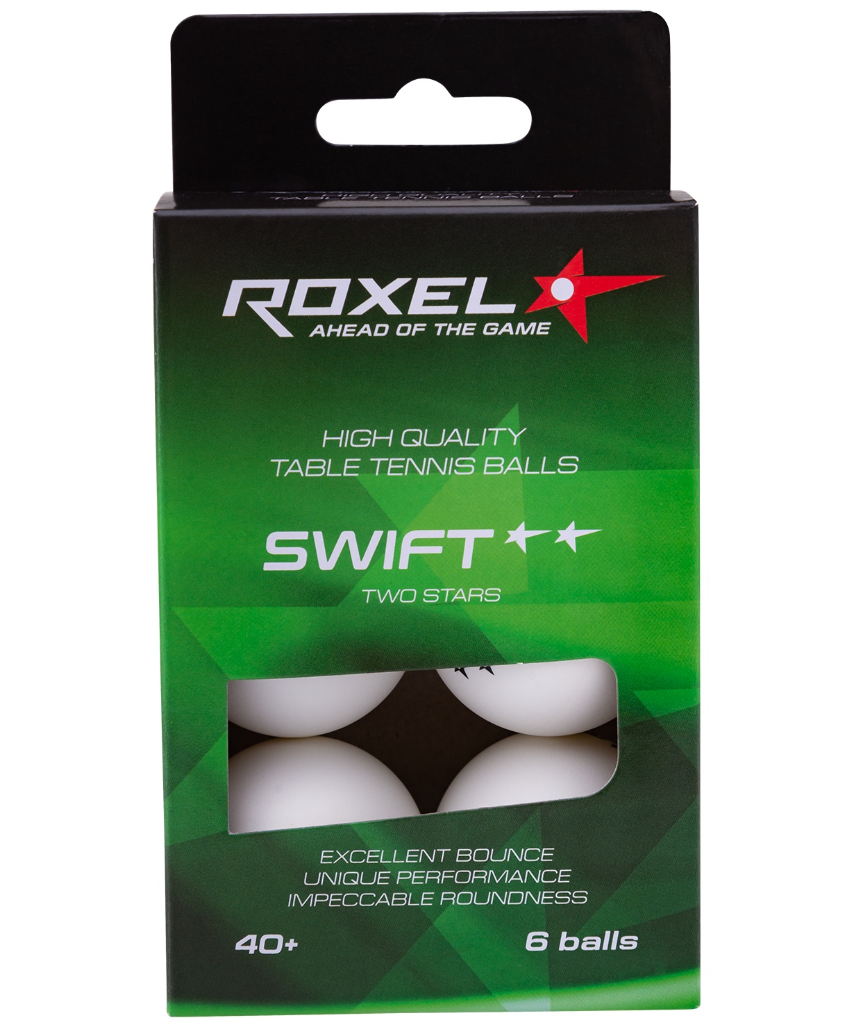 фото Мяч н/т Roxel 2* Swift, белый (6шт.)