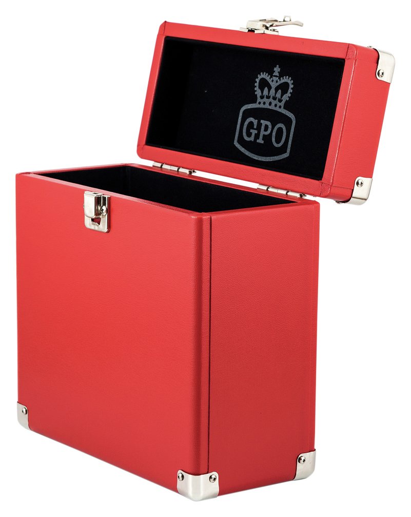 фото Кейс для виниловых пластинок GPO Vinyl Case Red цвет красный Protelx ltd gpo retro