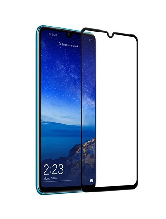 фото Защитное стекло 5D Unipha Full Glue закалённое для Huawei P30 Lite, чёрное Glass unipha