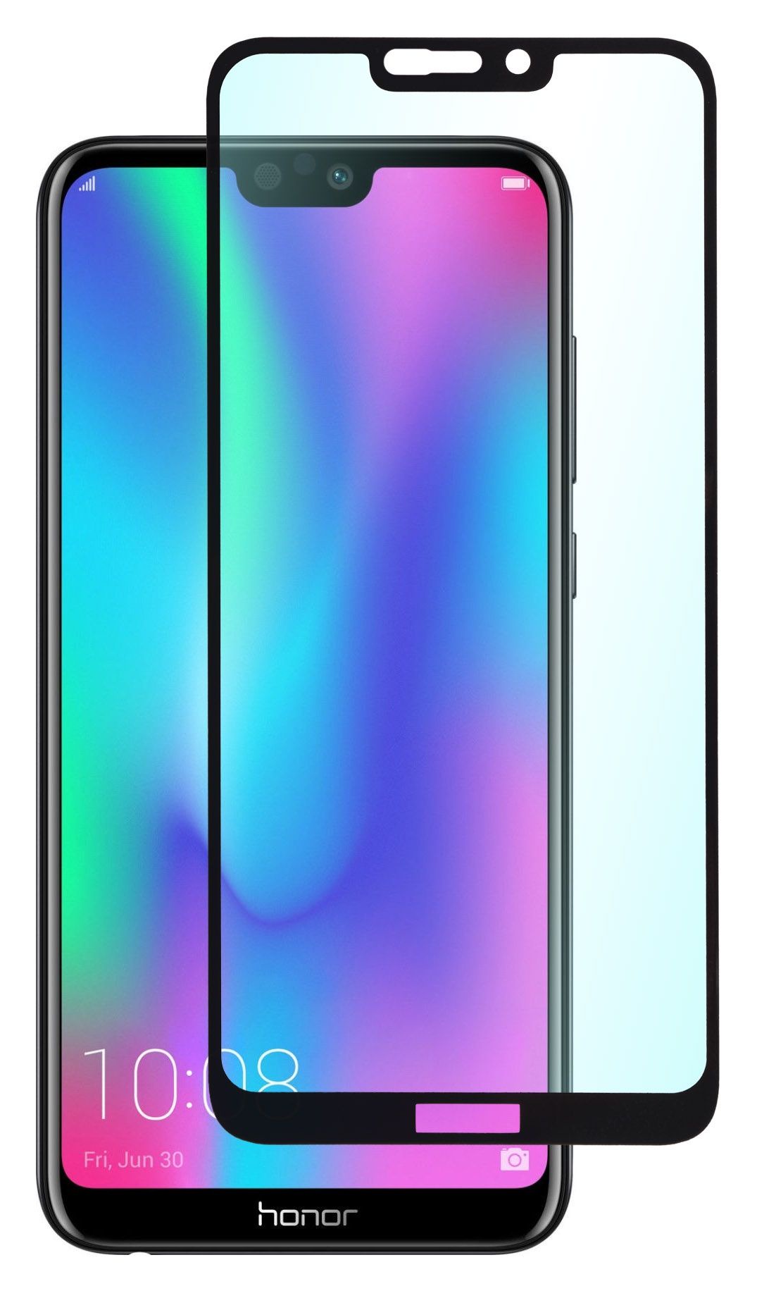 фото Защитное стекло 5D Unipha Full Glue закалённое для Huawei Honor 8С, чёрное Glass unipha