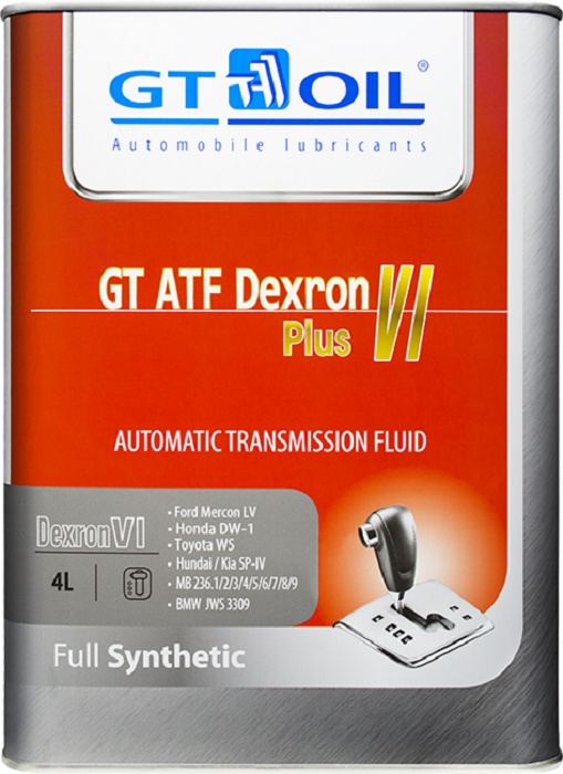 фото Масло трансмиссионное, синтетическое всесезонное для АКПП GT ATF Dexron VI Plus, 4 л Gt oil