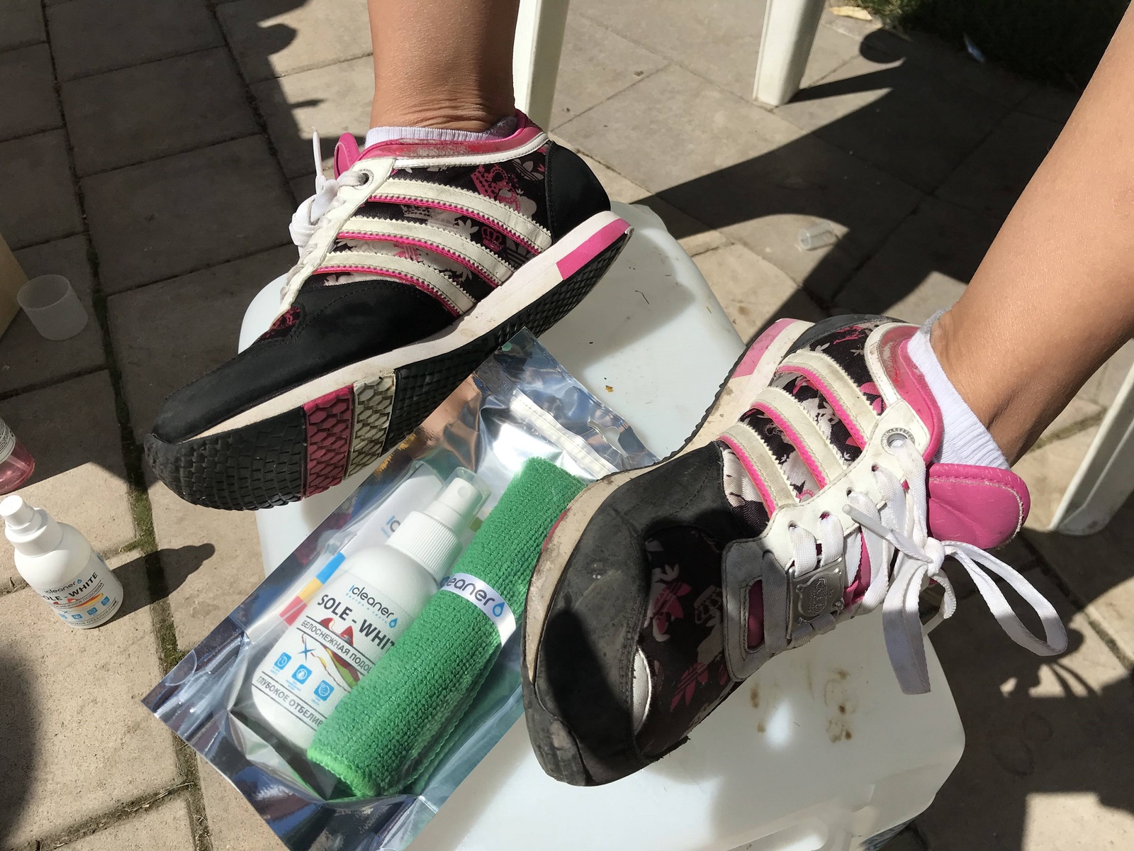фото Спрей - очиститель для ухода за обувью iCleaner "Sole-White" для чистоты белой подошвы, 100 мл, Россия