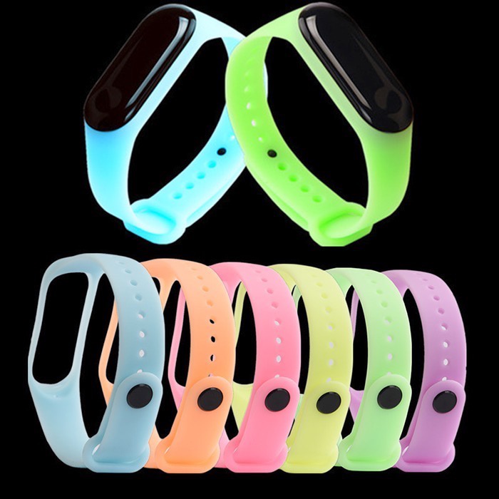 фото Ремешок Gurdini Neon Shining series силиконовый 909227 для фитнес браслета Xiaomi Mi Band 3/4,909227, кислотно-зеленый