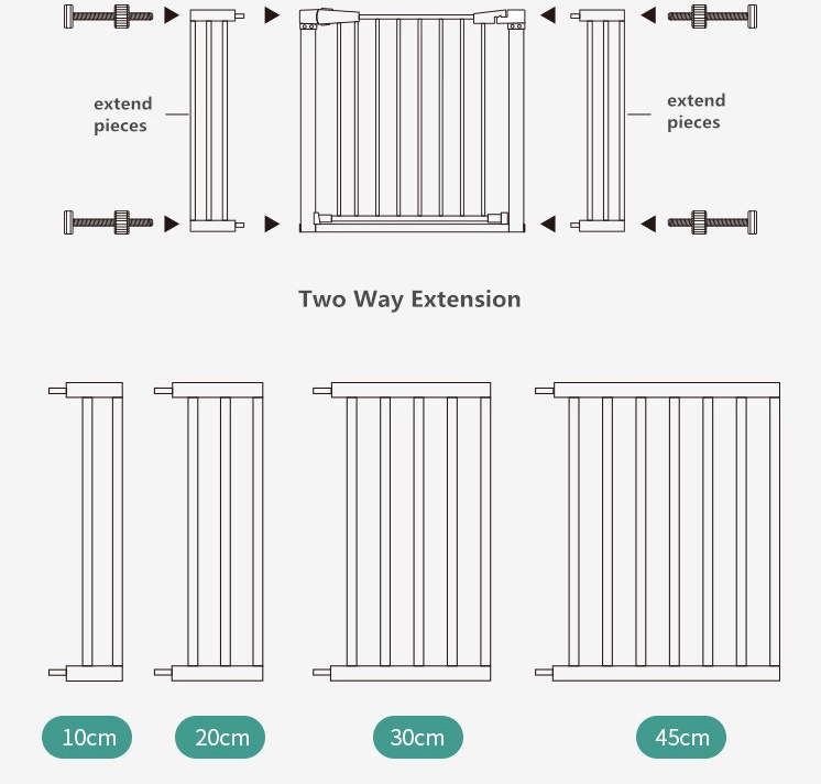 фото Ворота безопасности Beideli Children Safety Door Guardrail JC450 76-83см черный